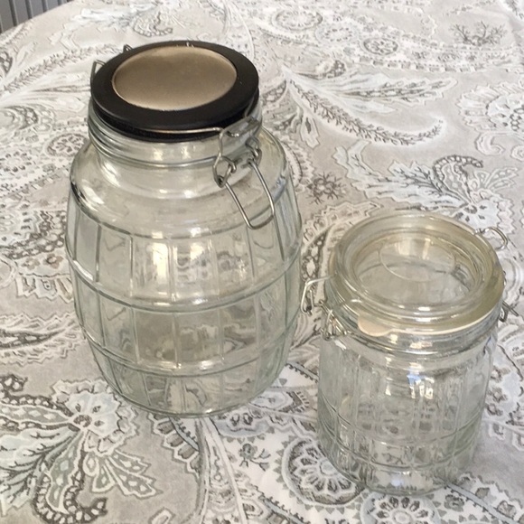 Kitchen Vintage Glass Storage Jars With Lid Poshmark